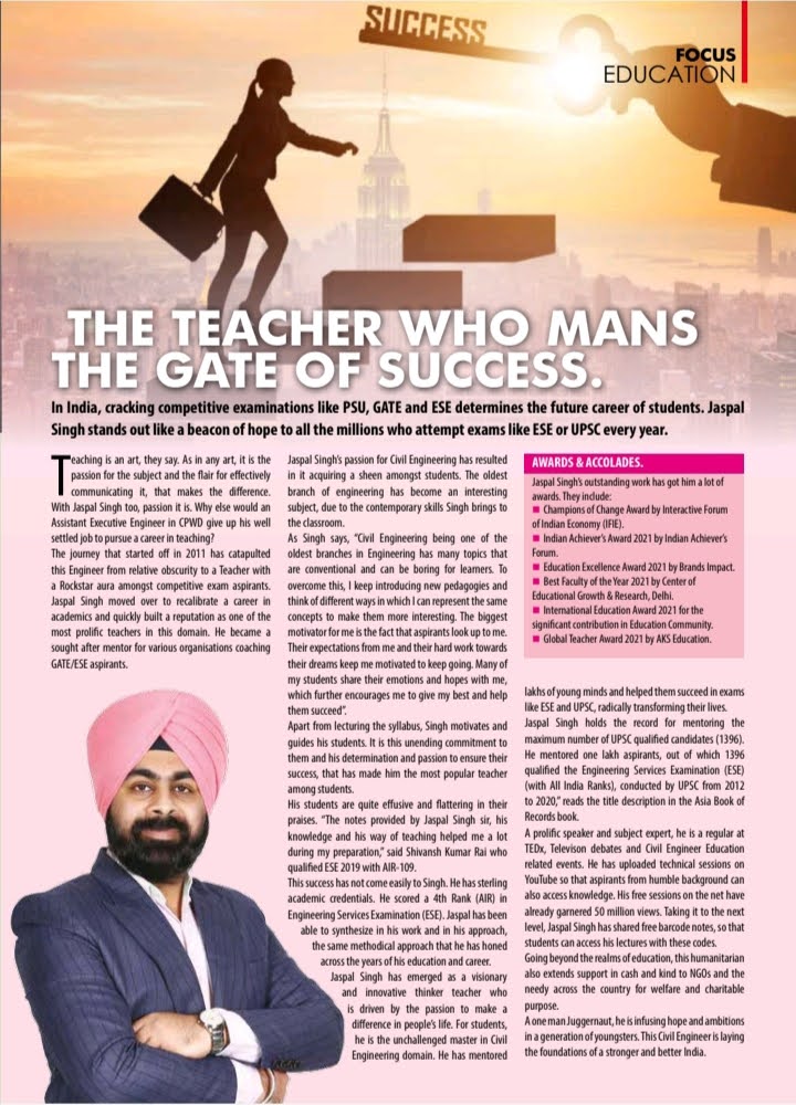Teacher Who Mans the Gate of Success - Magazine Feature